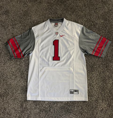 NIKE OHIO STATE OSU BUCKEYES 2009 PRO COMBAT RIVALRY THROWBACK FOOTBALL JERSEY