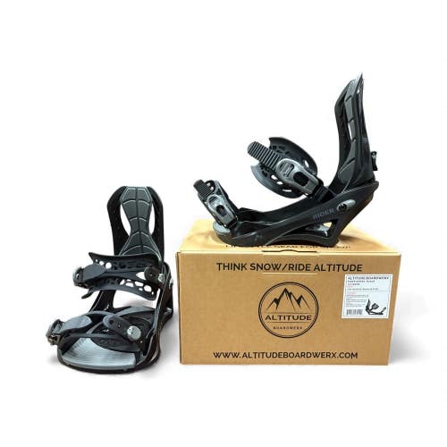 CLOSEOUT! 2025-26 MEN'S ALTITUDE "RIDER" SNOWBOARD BINDINGS (BLACK) L/XL 9.5-13