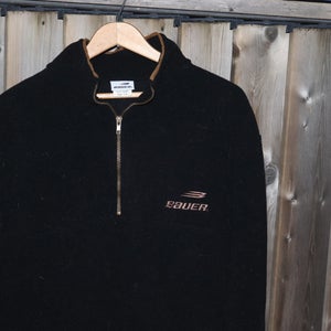 Vintage 90s Bauer Hockey Fleece 1/4 Zip