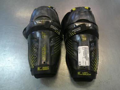 Used Bauer SUPREME 1S Intermediate Shin Guards Black 8" 11339-S000198666