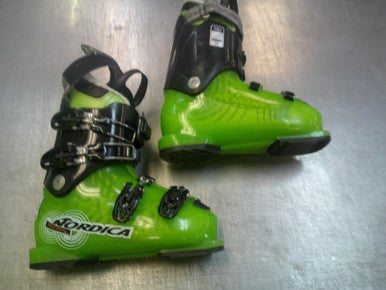 Used Nordica PATRON TEAM Boys DH Ski Boot Green 210 MP - J02 11339-S000198594