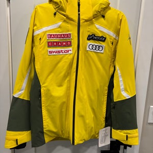 Yellow Men's Adult Large Phenix Sweden ski team Jacket (New)-  XLarge