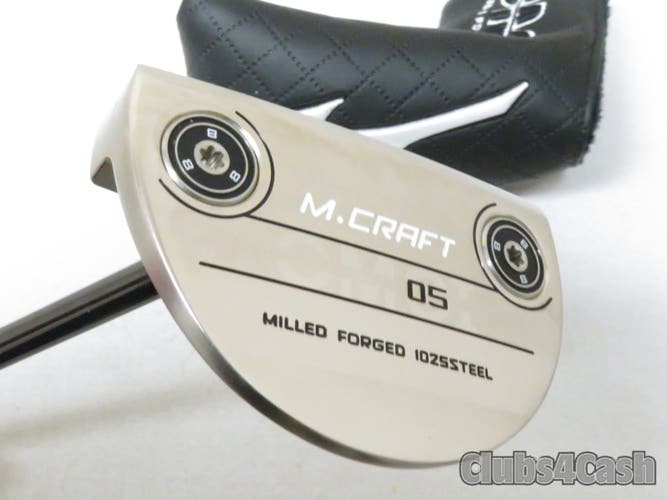 Mizuno M-Craft OMOI 05 Putter Satin Chrome Center Shaft 34" +Cover .. LEFT LH