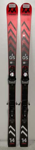 Kid's 2024 Volkl 137cm Racetiger GS Jr Skis With Marker Comp 10 Bindings (Used) (SY2716)