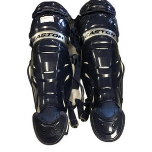 Used Easton ELITE X Catcher's Leg Guards Navy Blue Adult 11730-S000069542