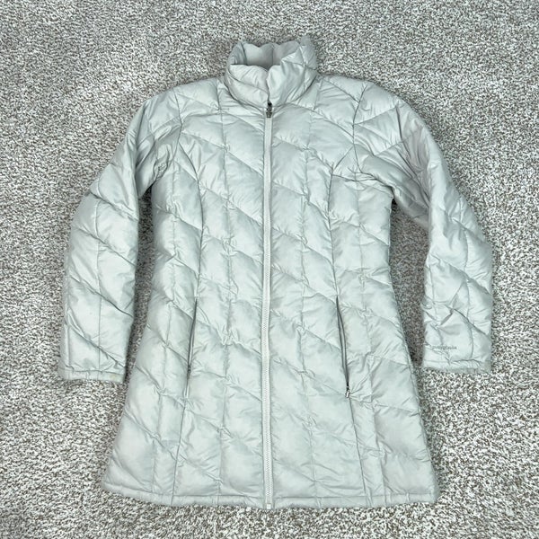 Patagonia Coat Womens Medium Gray Tres Parka Quilted Down Long Insulated Puffer