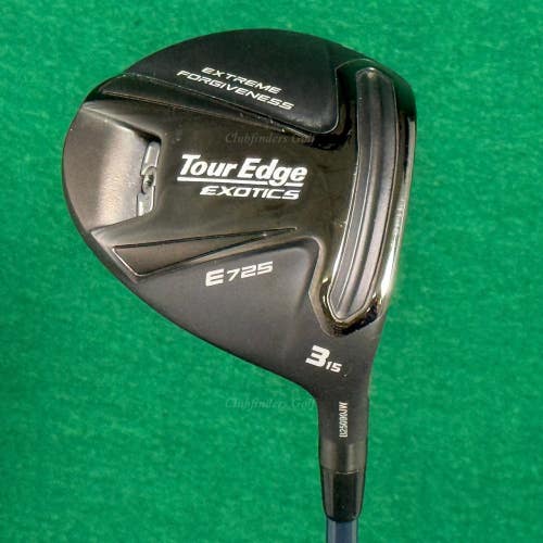 Tour Edge Exotics E725 15 Fairway 3 Wood Denali Blue 60g 5.5 Graphite Regular