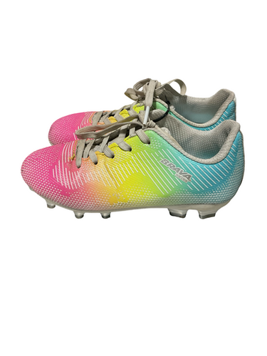 Used Brava Soccer Cleats White And Neon Pink Junior 01 11834-S000046335