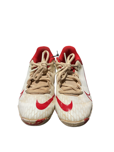 Used Nike RED/WHITE CLEATS BB/SB Cleats Red Youth 13.0 11834-S000046291