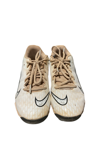 Used Nike WHT DIAMOND CLEATS BB/SB Cleats White Junior 04 11834-S000046284