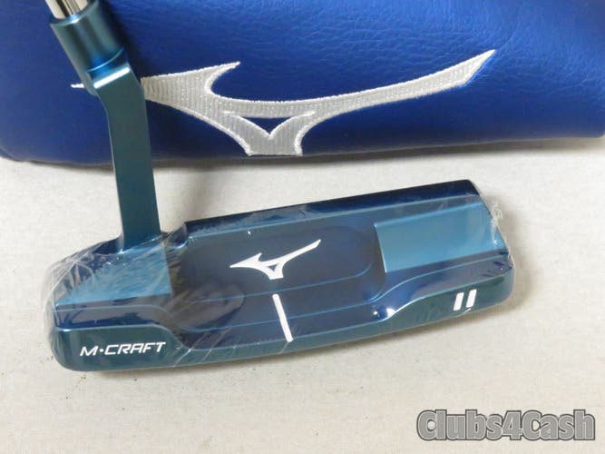 Mizuno M-Craft II Putter Blue ION Plumbers Neck 35" +Cover & Weight Kit .. NEW