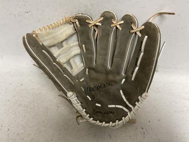 Used Easton Fundamental FMFP13 RH Throw Fastpitch Gloves Grey 13" 11855-S000198970