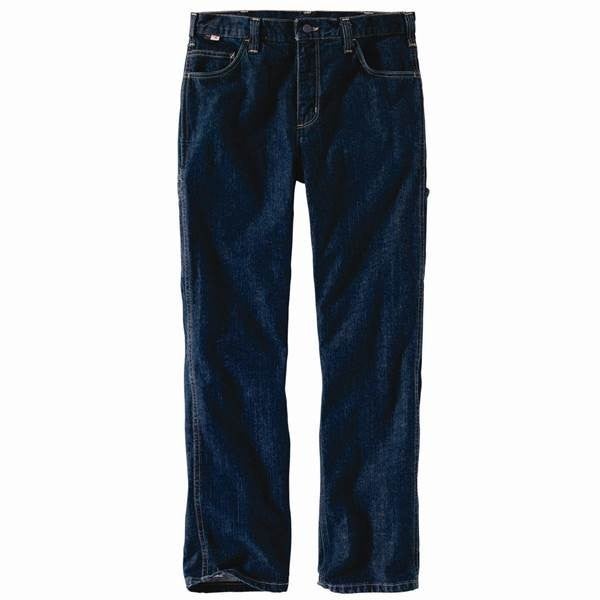 Carhartt FR Rugged Flex Jeans Men's Deep Indigo Relaxed Fit Straight Leg DAB165