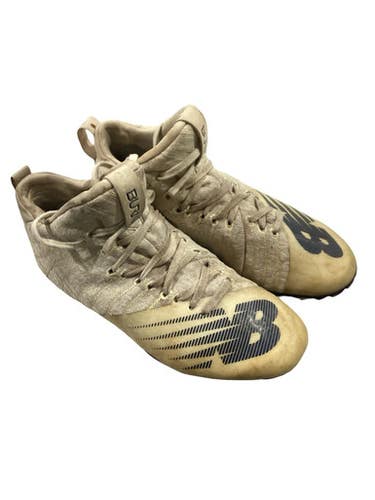 Used New Balance BURN LAX Cleats Boys White Junior 04.5 11347-S000263636