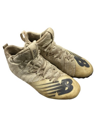 Used New Balance BURN LAX Cleats Boys White Junior 04.5 11347-S000263636
