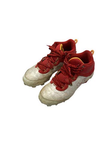Used Under Armour BH BB/SB Cleats Red And White Junior 05 11347-S000263627