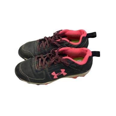 Used Under Armour PINK/BLK BB/SB Cleats Black Junior 03.5 11347-S000263591