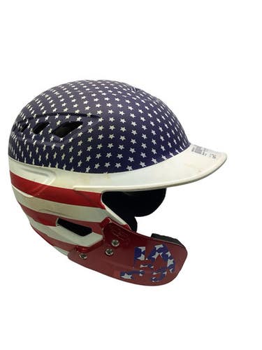 Used Bombah USA HELMET WITH JAWGUARD Batting Helmet w/Mask Red MD 11347-S000263578