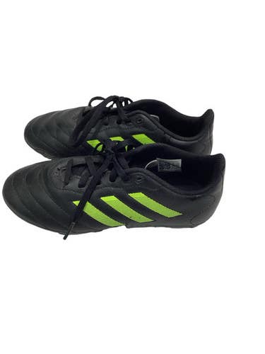 Used Adidas Soccer Cleats Black And Optic Yellow Junior 02.5 11347-S000263564