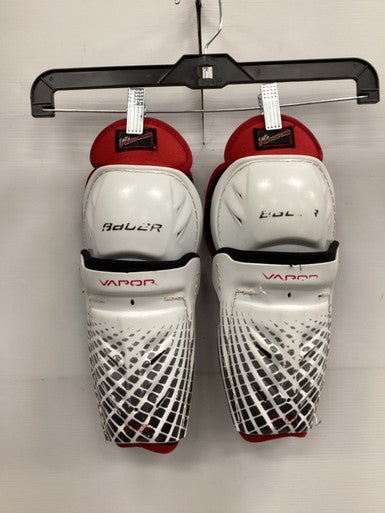 Used Bauer VAPOR LIL ROOKIE Junior Shin Guards White 8 1/2" 11851-S000043119