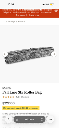 Dakine FALL LINE SKI ROLLER BAG Ski Bag (Used)