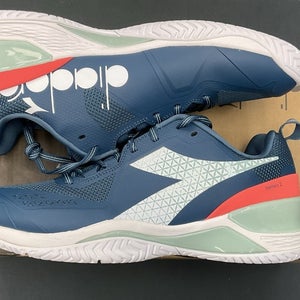 Diadora Blushield Torneo 2 W AG Womens Size 9.5 Legion Blue/White/Surf SP