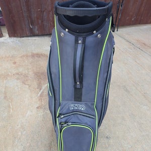 Izzo 14 Divider Golf Cart Bag w Raincover Grey/Yellow