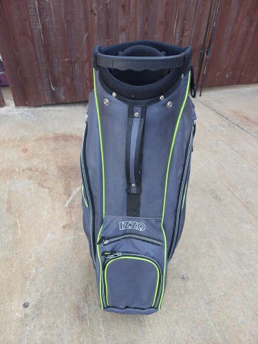 Izzo 14 Divider Golf Cart Bag w Raincover Grey/Yellow