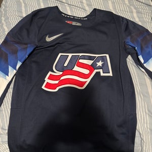 Blue Small Adult Unisex Nike IIHF PRO STOCK Jersey (New)