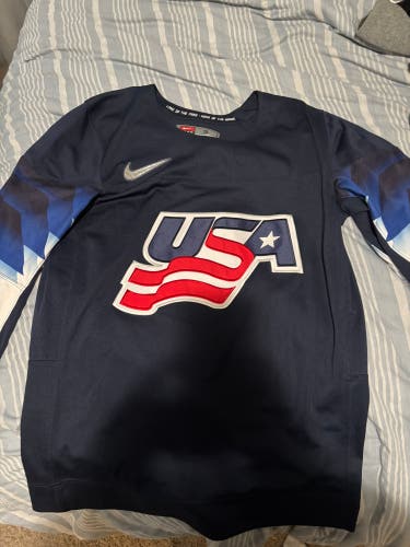 Blue Small Adult Unisex Nike IIHF PRO STOCK Jersey (New)