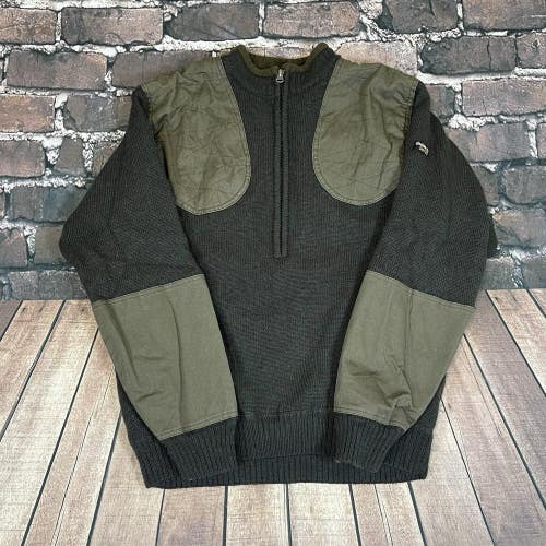 Vintage Guide Series 100% Wool 1/2 Zip Shooting Sweater Hunting Classic Mens M