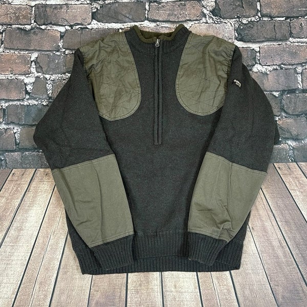 Vintage Guide Series 100% Wool 1/2 Zip Shooting Sweater Hunting Classic Mens M