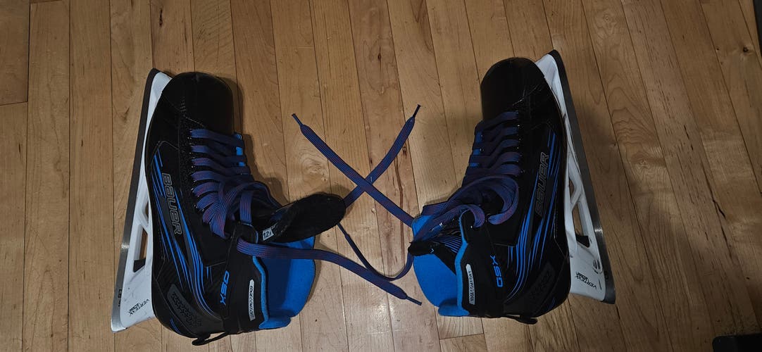 !!! LIKE NEW !!! Bauer GSX Hockey Goalie Skates Extra Wide Width 12.5