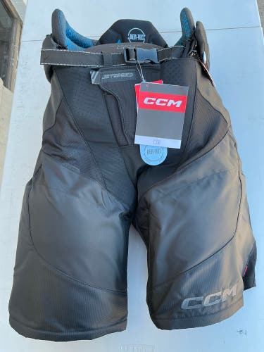Black Senior Large CCM JetSpeed Pro Hockey Pants (New) 6629