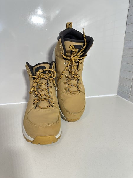 #2744 MENS Nike MANOA Leather Boots Wheat Haystack Velvet Brown Sz 11.5