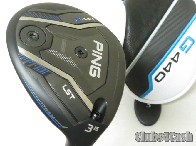 PING G440 LST Fairway 15°  3 Wood TOUR 2.0 Black 75 Stiff +Cover ... MINT