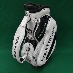 NEW Tour Edge Exotics Black/White 4-Way 9" OD Golf Staff Bag w/ Raincover