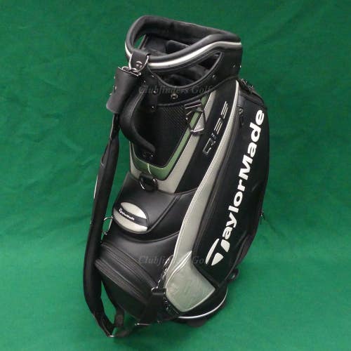 TaylorMade 2025 Qi35 Tour Black/Silver Golf Staff Bag w/ Raincover