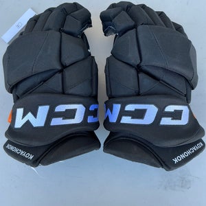 CCM JetSpeed FT1 Pro Stock Hockey Gloves 14" Black Vladislav Kolyachonok (New) 5292