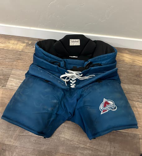 Used Colorado Avalanche Bauer Custom Goalie Pants - Pro Stock - Senior Large