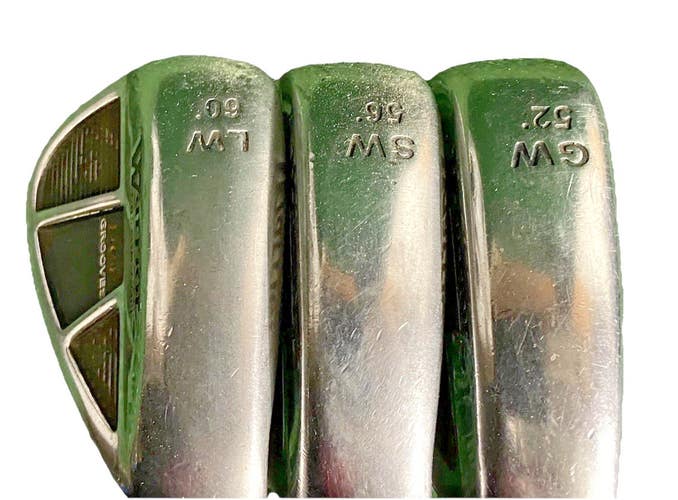 Warrior DCP Grooves Wedge Set 52 Gap 56 Sand 60 Lob Stiff Steel RH New Mid Grips