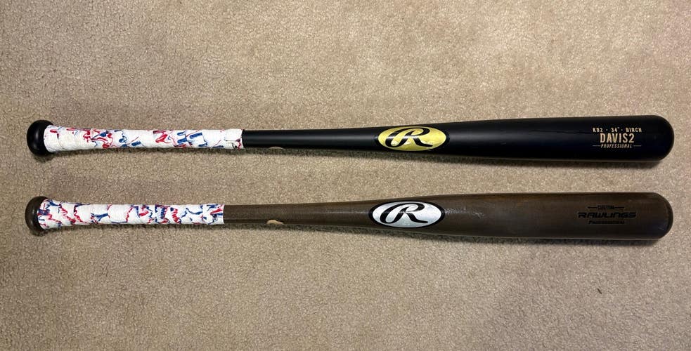 Rawlings Bundle Pro Label Kris Davis and 113 Custom Pro BBCOR Certified Bats Bundle (-3) 31 oz 34"