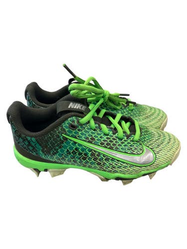 Used Nike VAPOR BB/SB Cleats Black And Neon Green Junior 03.5 11862-S000092717