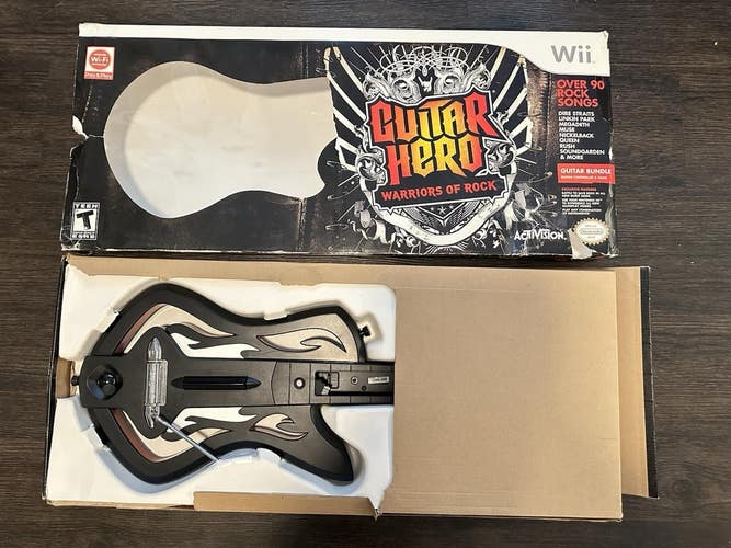 #2751 Nintendo Wii Guitar Hero Warriors Of Rock set. NO GAME INCLUDED