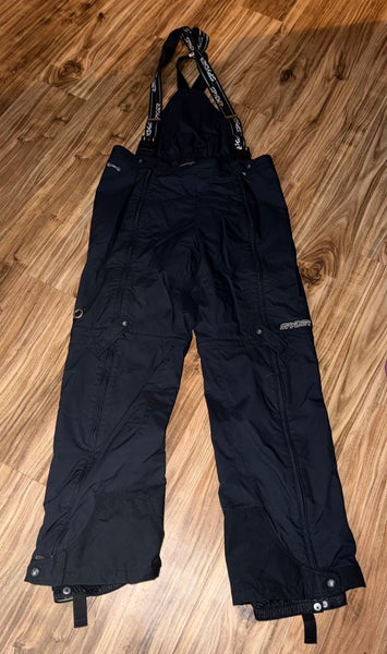 Men's Spyder Tarantula Ski Pants Bibs Suspenders XL BLACK