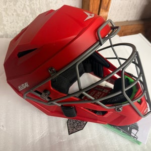 All-Star MVP-PRO LT Baseball/Softball Catcher's Helmet - Scarlet Youth