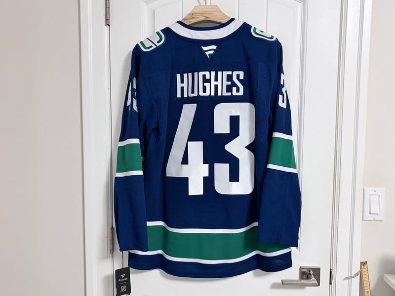 BNWT Authentic Fanatics Vancouver Canucks Quinn Hughes Jersey Size 50 Medium NEW