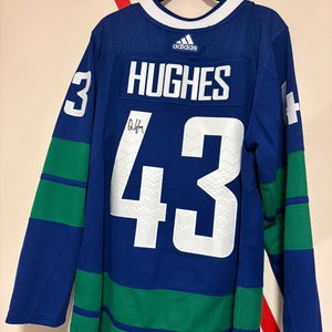 Signed Quinn Hughes Canucks Jersey