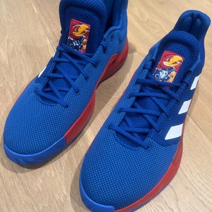 RARE Size 17 Mens University Kansas Jayhawks Adidas Pro Bounce madness Low 201 Shoes Basketball