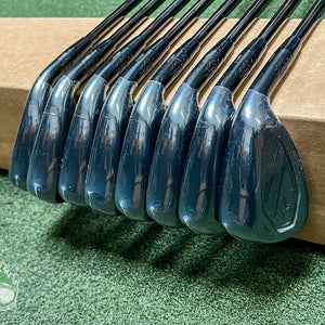 New RH Mizuno JPX 925 Hot Metal Black Irons 4-PW/GW Lite Stiff Steel Golf Set